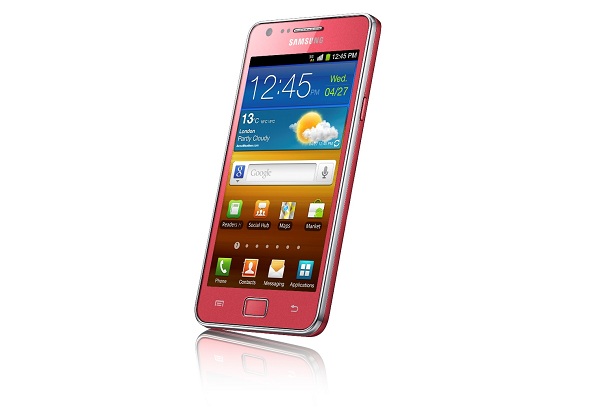GT-I9100_Galaxy SII_Side_Coral Pink
